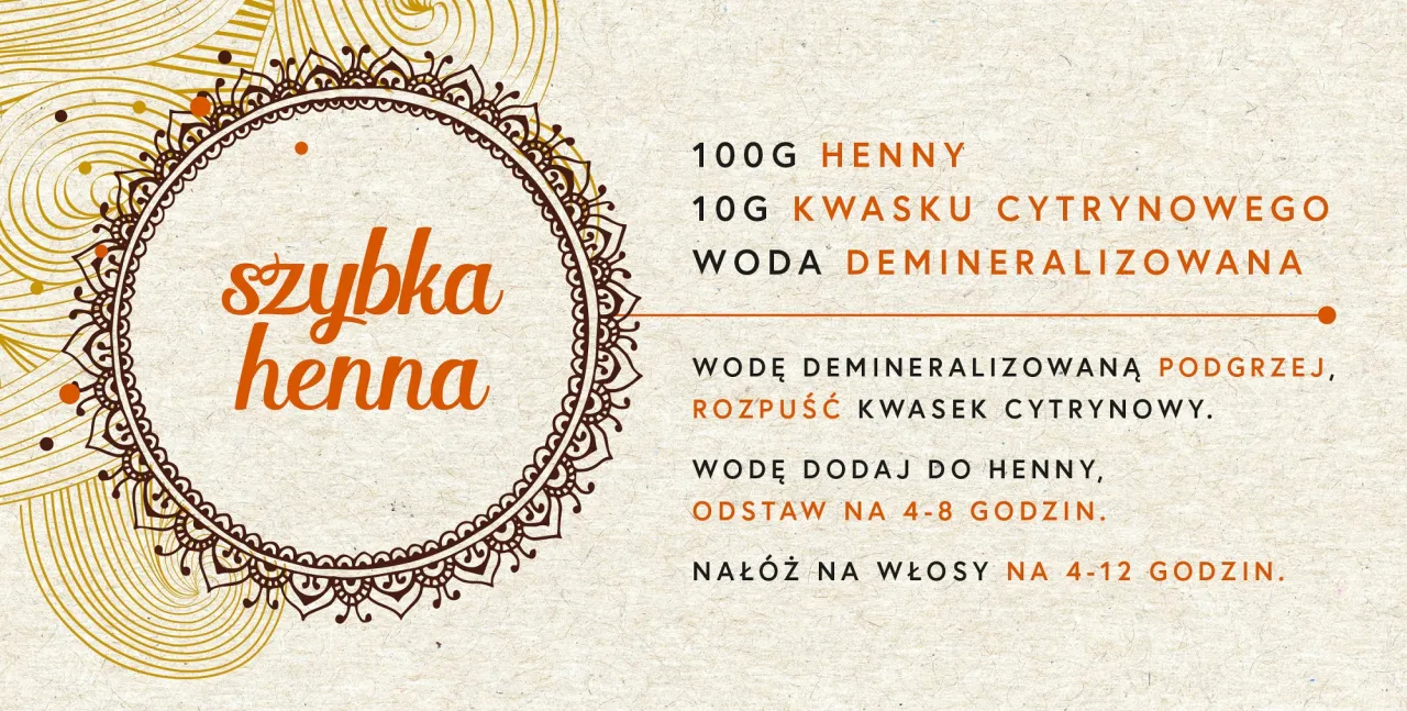 działanie henny na włosy schemat