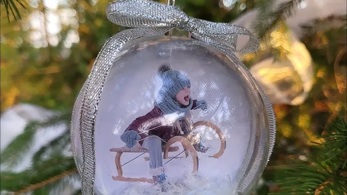 bombka akrylowa ze zdjęciem w środku DIY