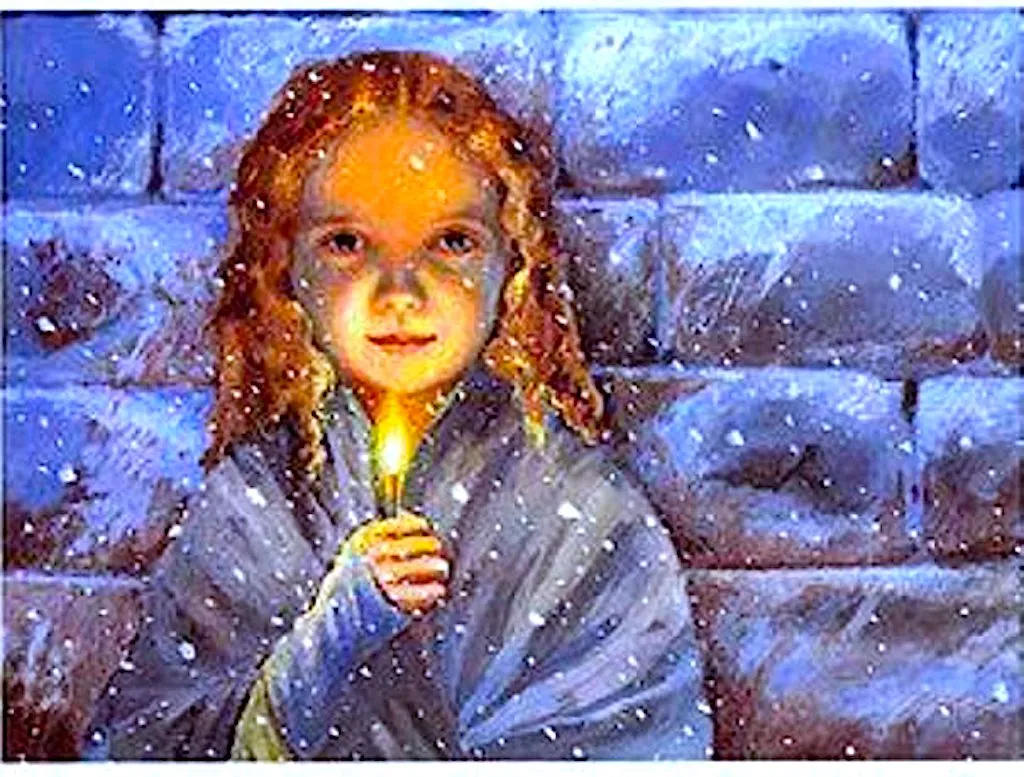 Dziewczynka z zapałkami ilustracja wizje