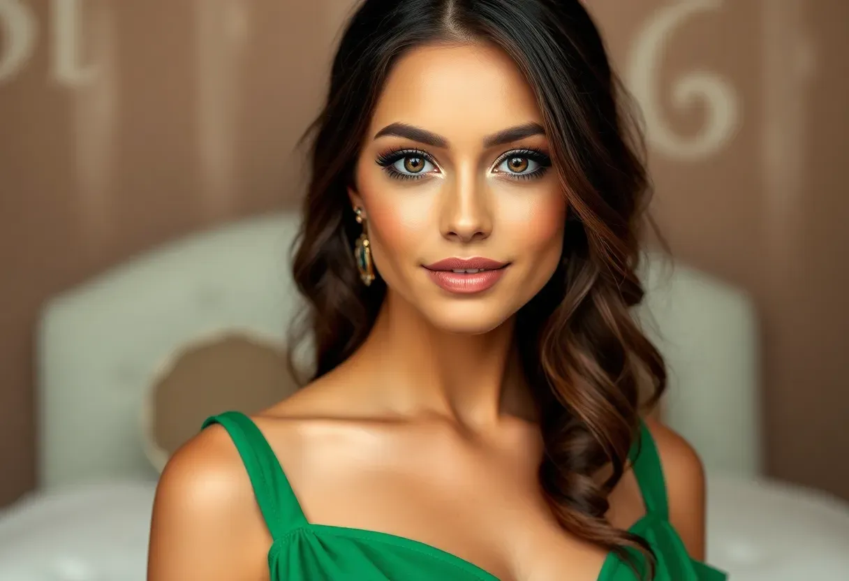 kolory pomadek do zielonej sukienki