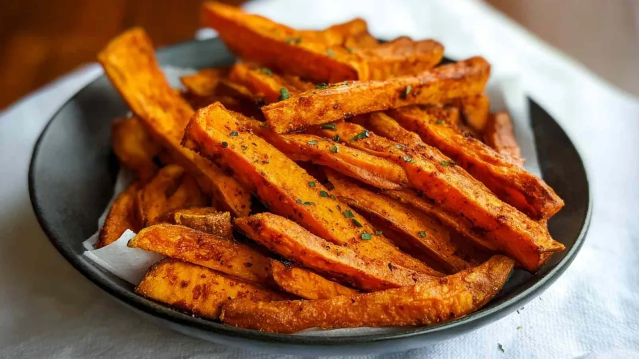 frytki z batat&oacute;w przyprawione