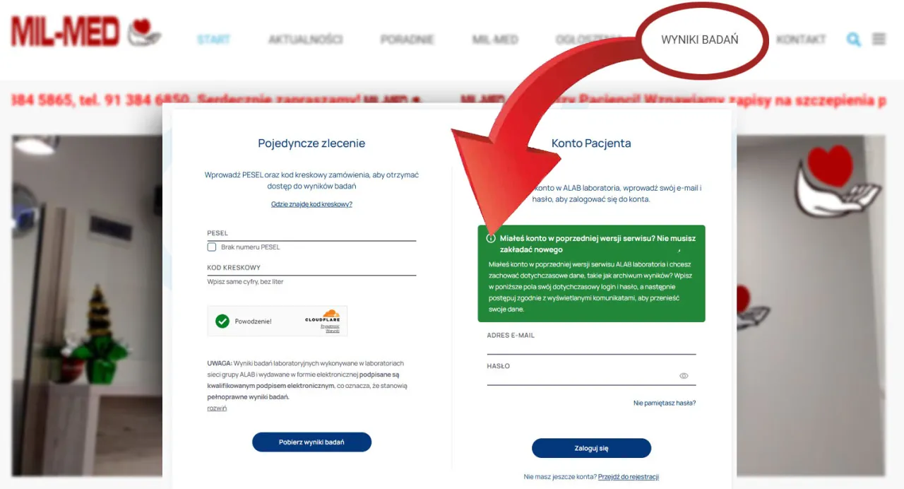 Pobranie krwi w laboratorium