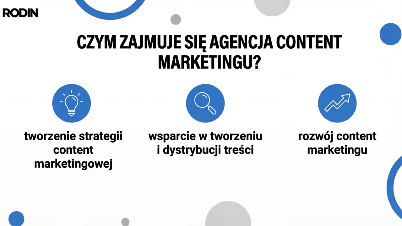 Agencja content marketingowa: tworzenie strategii, wsparcie w tworzeniu i dystrybucji treści, rozwój contentu.