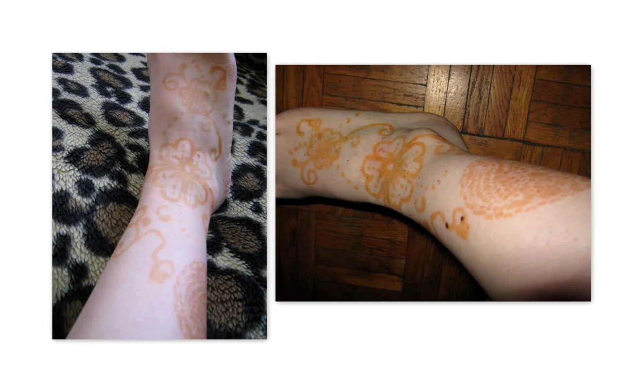 pielęgnacja tatuażu henną, nawilżanie henny olejem, naturalny olejek do sk&oacute;ry