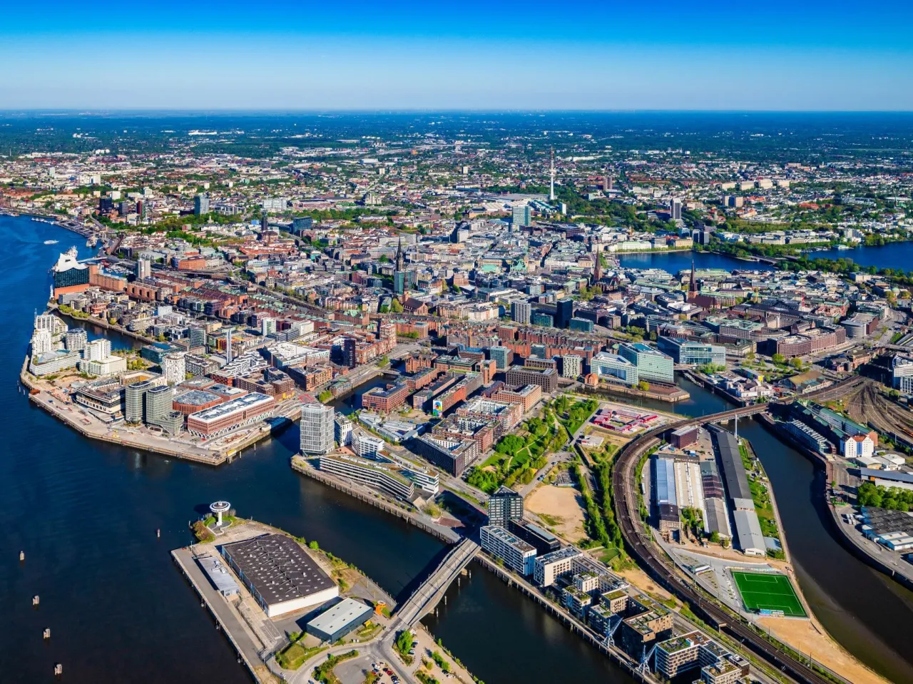 Hamburg HafenCity Speicherstadt Luftbild