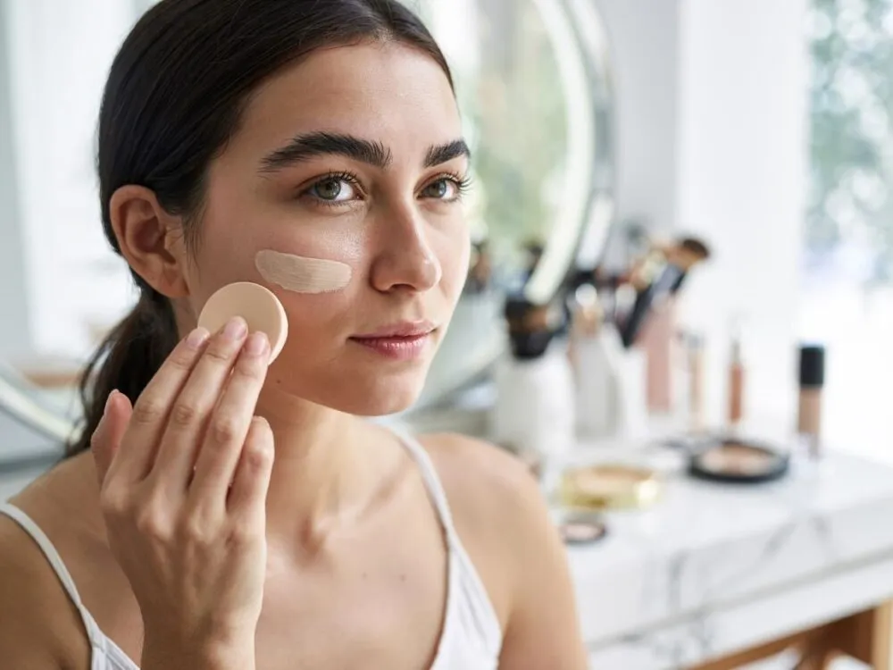 gąbka do makijażu technika stemplowania