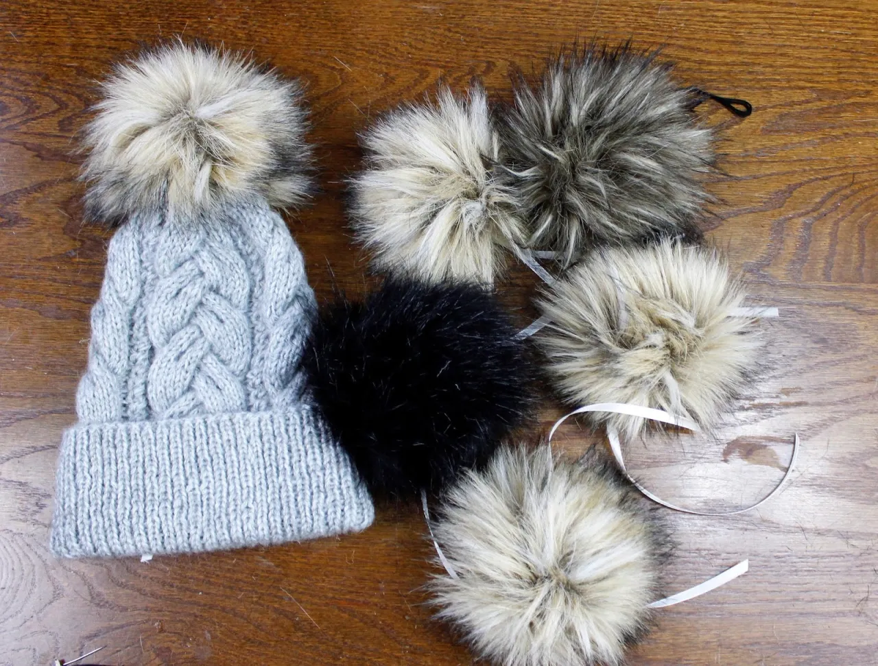 jak suszyć pompon z futra suszarką chłodny nawiew