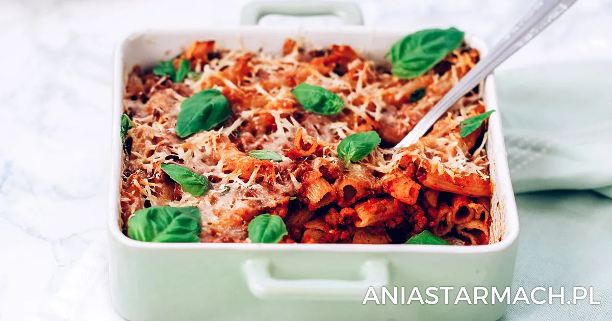 zapiekanka makaronowa z sosem bolognese