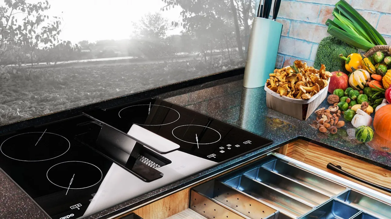 nowoczesna kuchnia z płytą indukcyjną