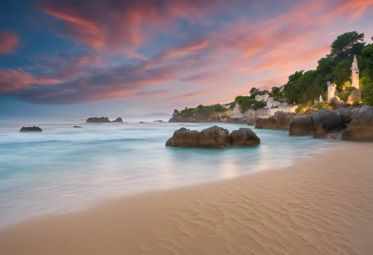 rajska plaża z krystalicznie czystą wodą i egzotyczną roślinnością