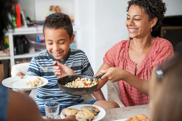 rodzinny obiad dzieci i dorośli
