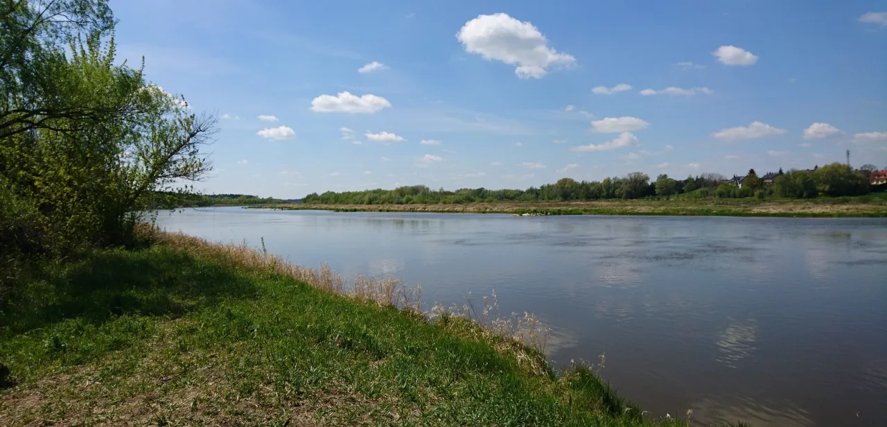 Rowerzyści nad rzeką Bug na Nadbużańskim Szlaku Rowerowym