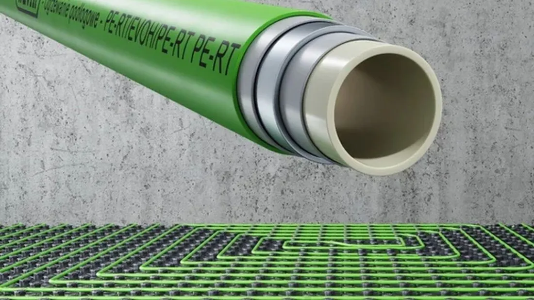 Rodzaje rur do ogrzewania podłogowego PEX PE-RT wielowarstwowe miedziane