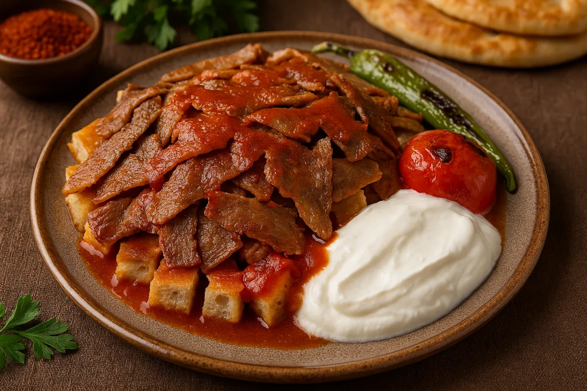 Różne rodzaje tureckiego kebaba: İskender kebab, Şiş kebab, Beyti kebab