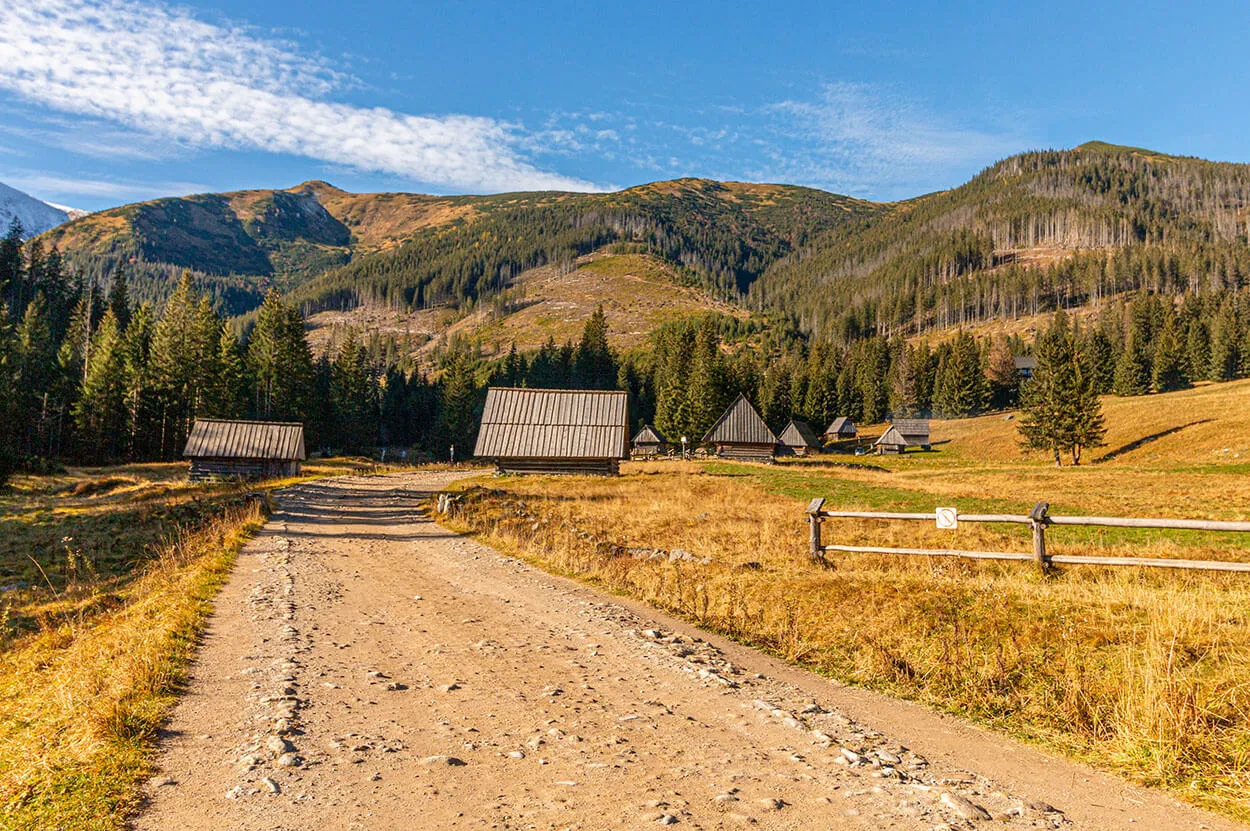 Dolina Chochołowska jesień szlaki Tatry
