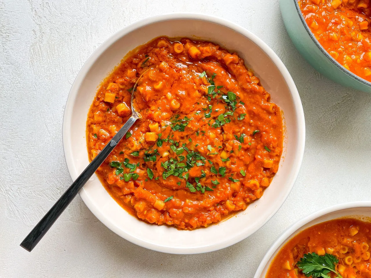 minestra di lenticchie rosse speziata