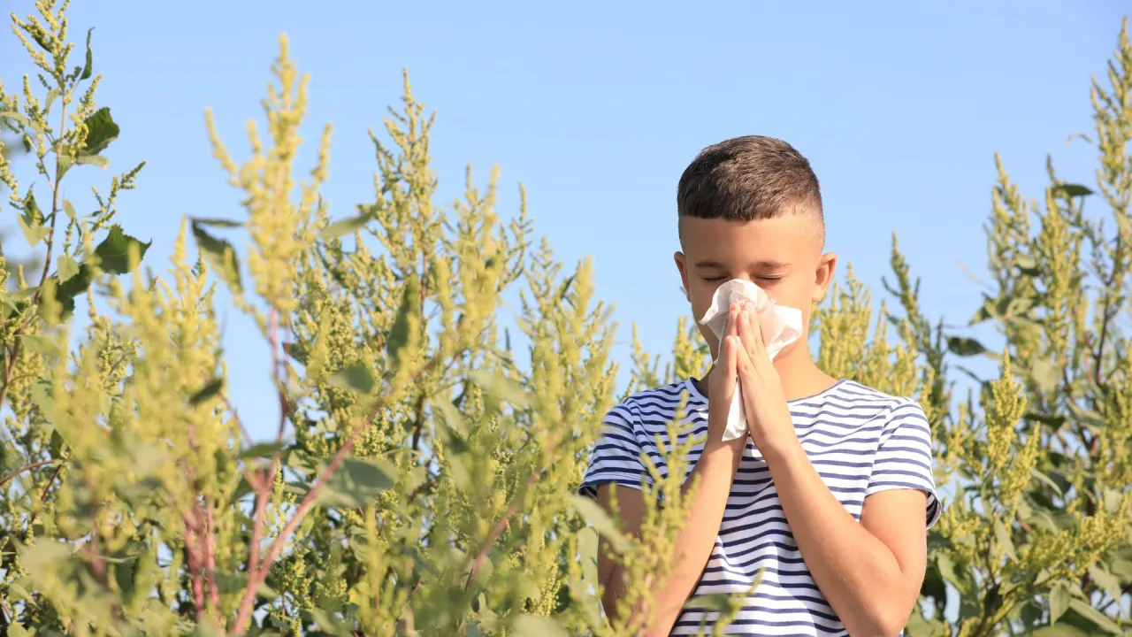 Osoba z alergicznym katarem siennym