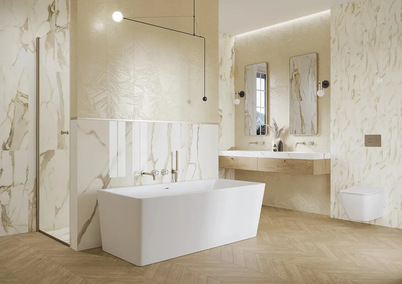 przykłady wykończenia łazienki budżetowe luksusowe