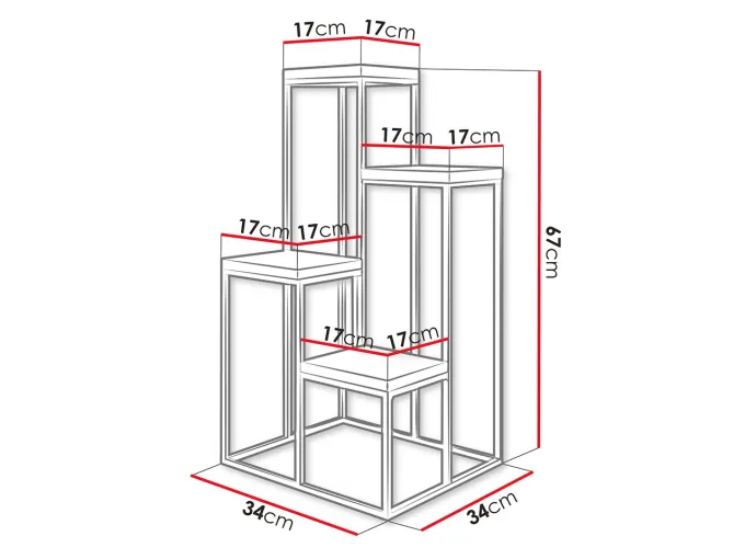 projekt kwietnika stojącego szkic