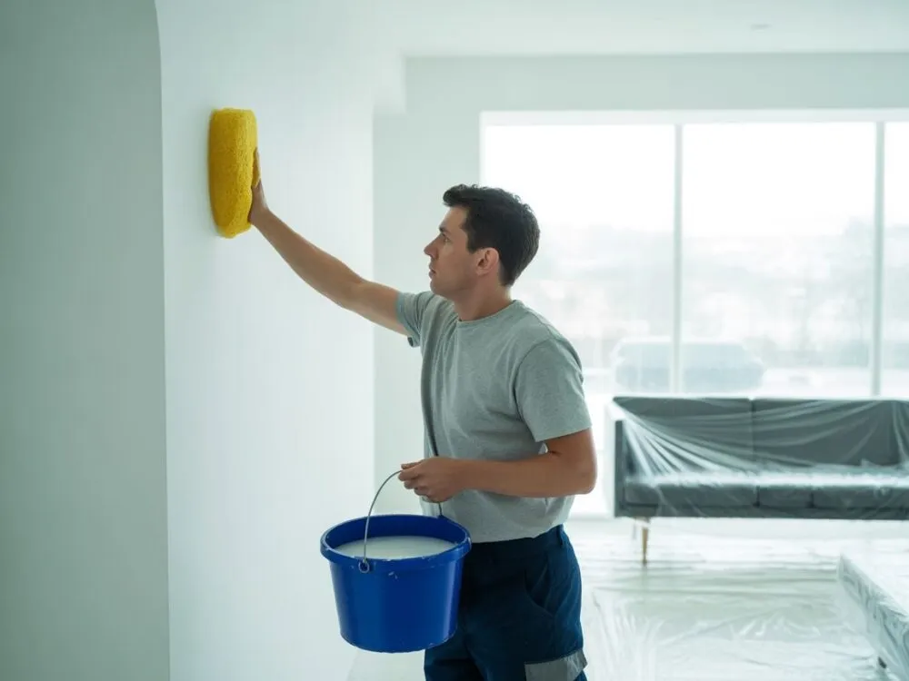 mycie ścian przed malowaniem krok po kroku, technika mycia ścian