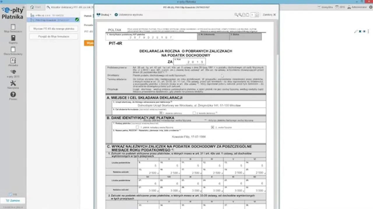 Wzory deklaracji PIT-11 i PIT-4R