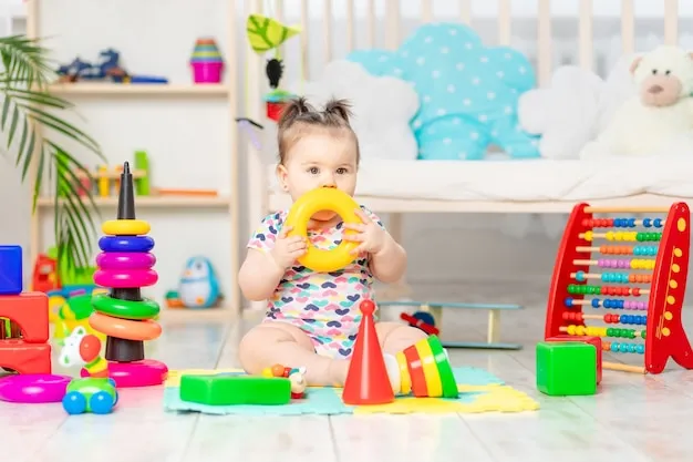 szczęśliwe dziecko bawi się w żłobku