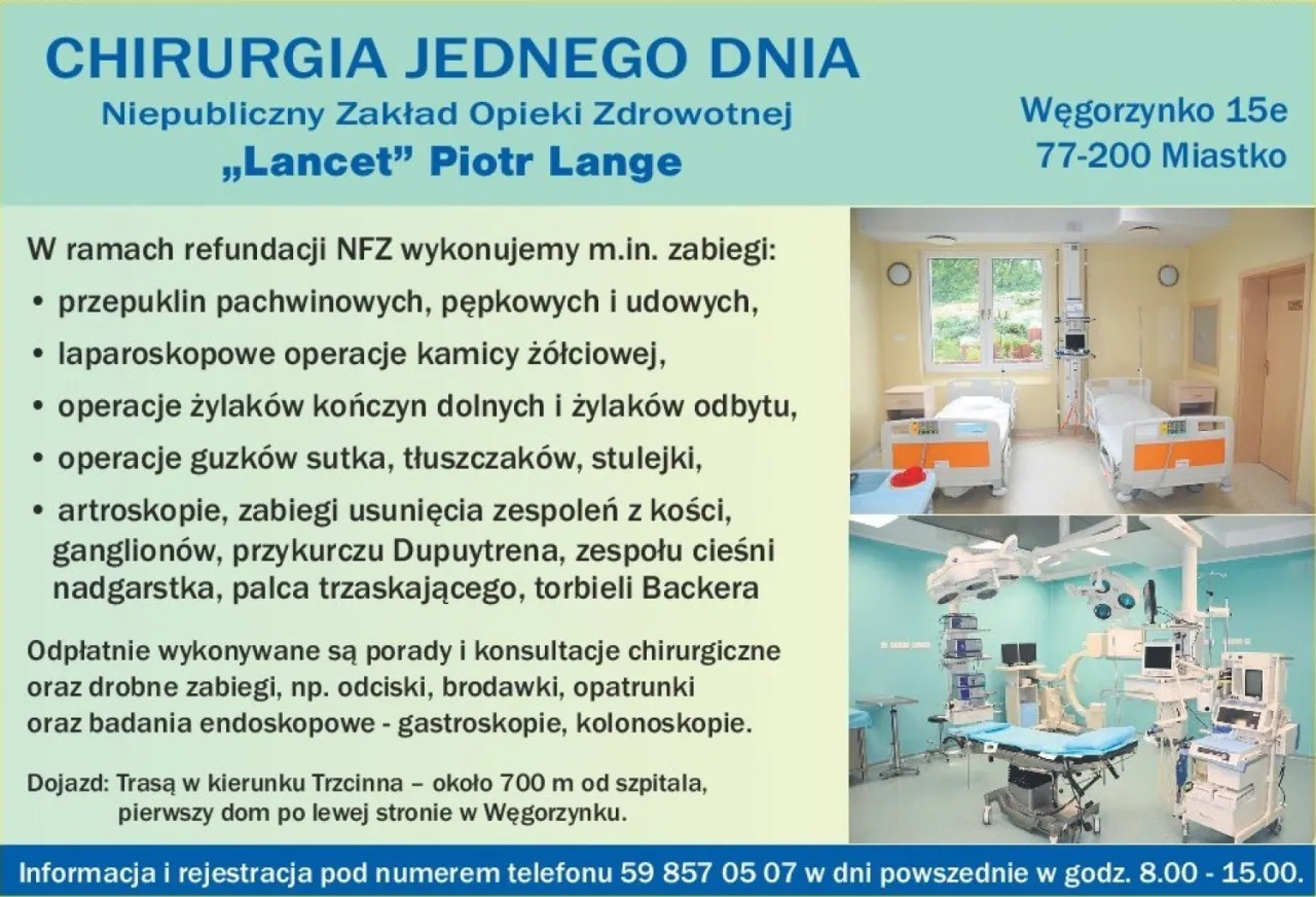 przygotowanie do operacji jednego dnia checklista