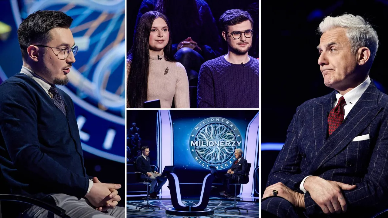 Uczestnicy i prowadzący w studiu programu 