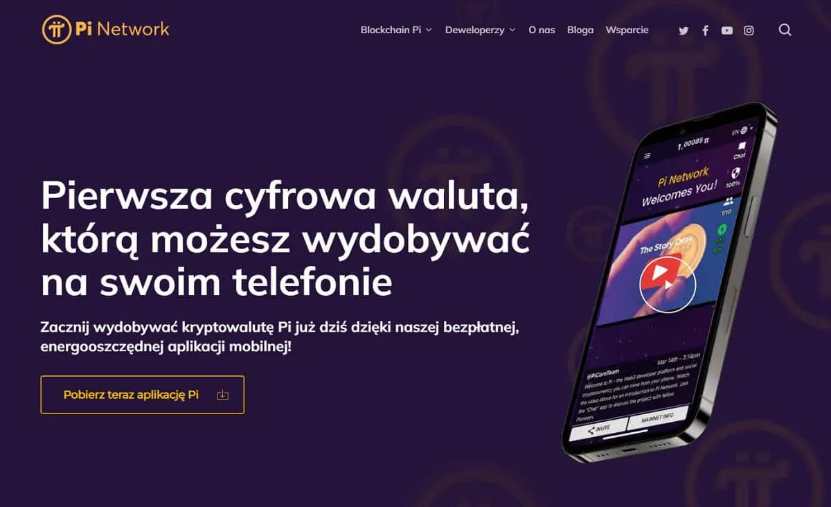 aplikacja Pi Network na telefonie