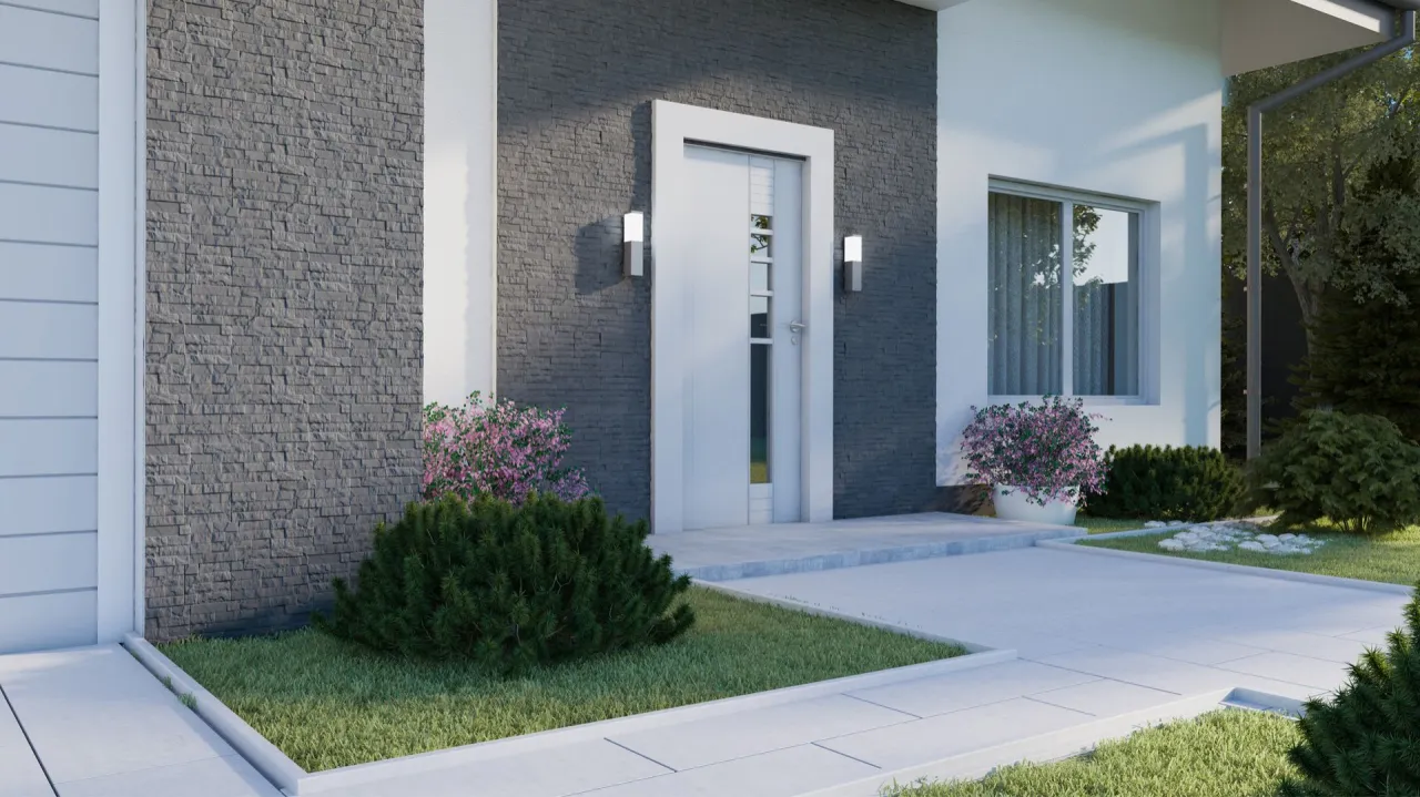 Nowoczesne wykończenie strefy wejściowej