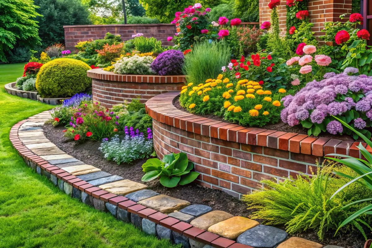 różne rodzaje obrzeży ogrodowych