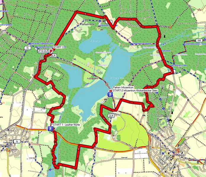 Krickenbecker Seen Wanderwege