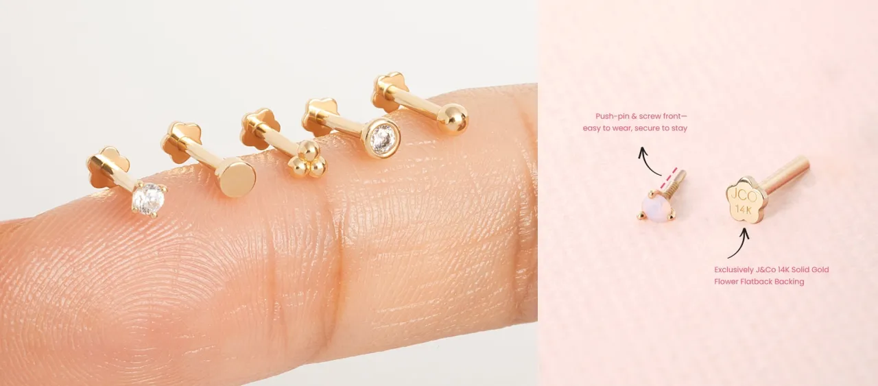 Hipoalergiczne kolczyki do świeżych przekłuć