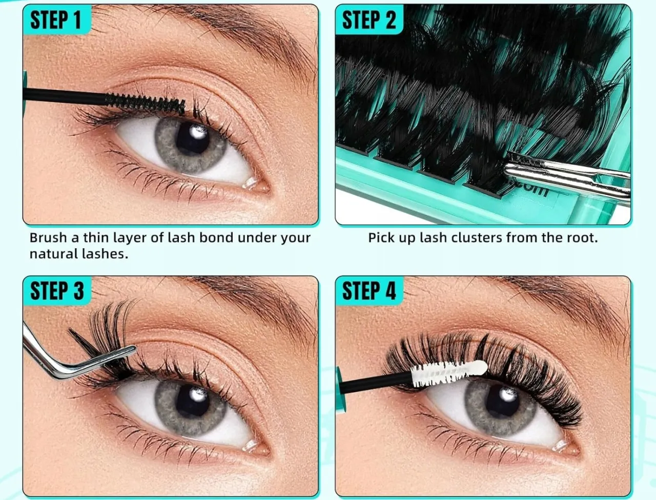 rzęsy bondingowe rodzaje kępek i zestawy