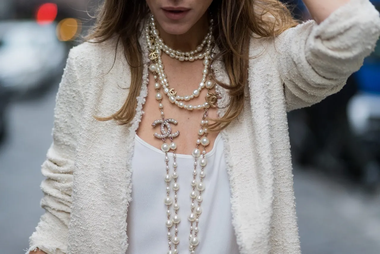 Coco Chanel perły, Audrey Hepburn perły, Jackie Kennedy perły