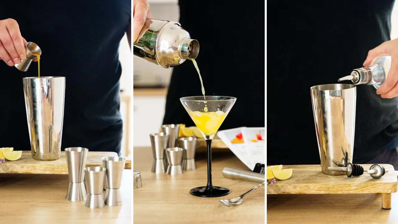 r&oacute;żne rodzaje tequili butelki i akcesoria barmańskie