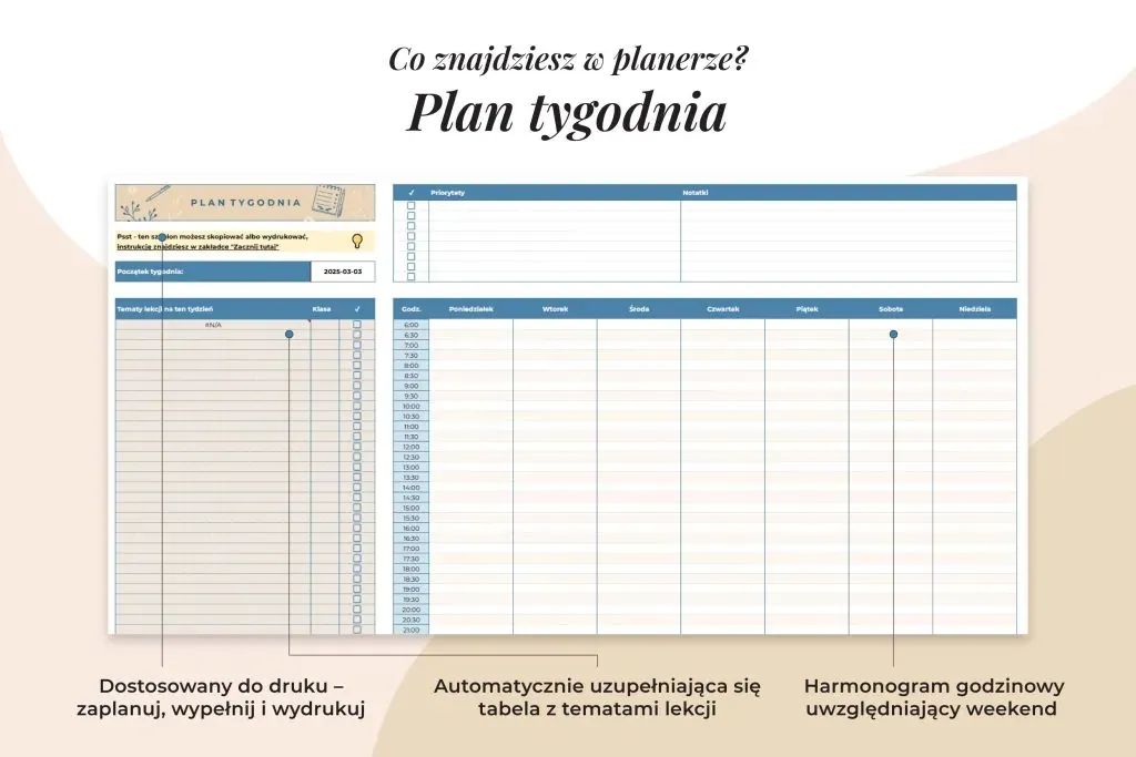 planowanie programu edukacyjnego, nauczyciel z dokumentami