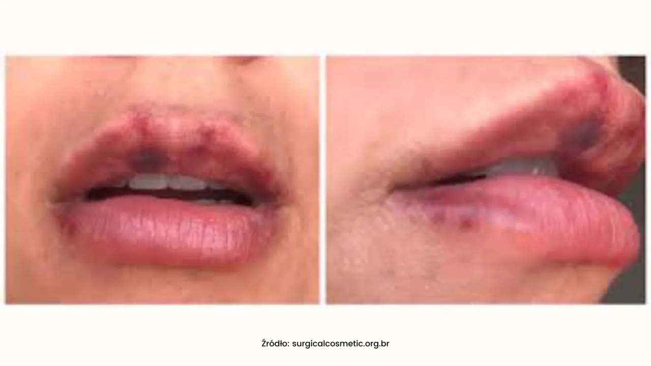 martwica ust po kwasie hialuronowym etapy zdjęcia