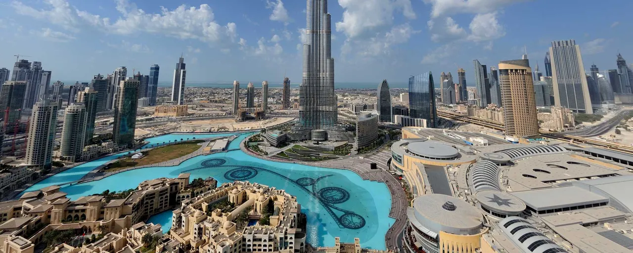 Panorama Dubaju z Burdż Chalifa