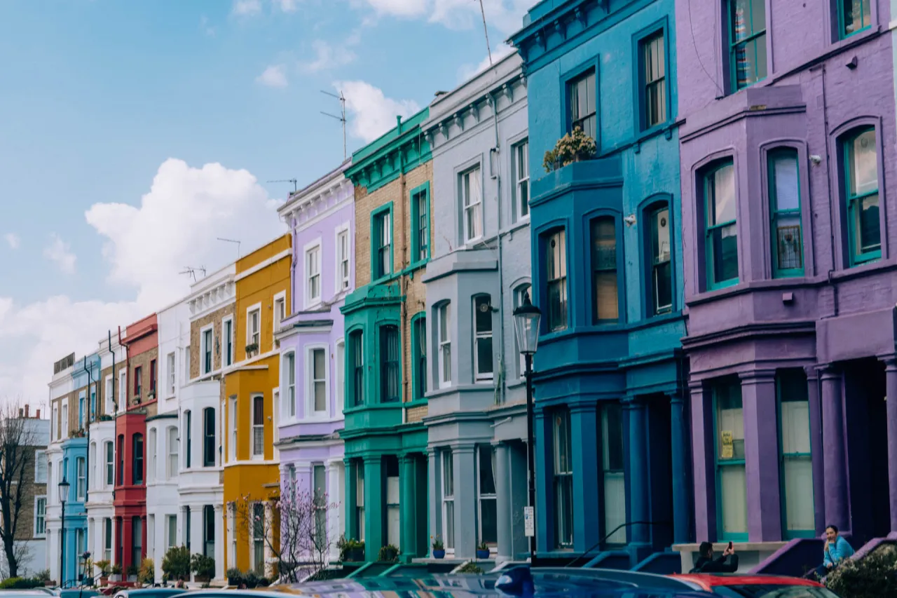 Kolorowe domki Notting Hill