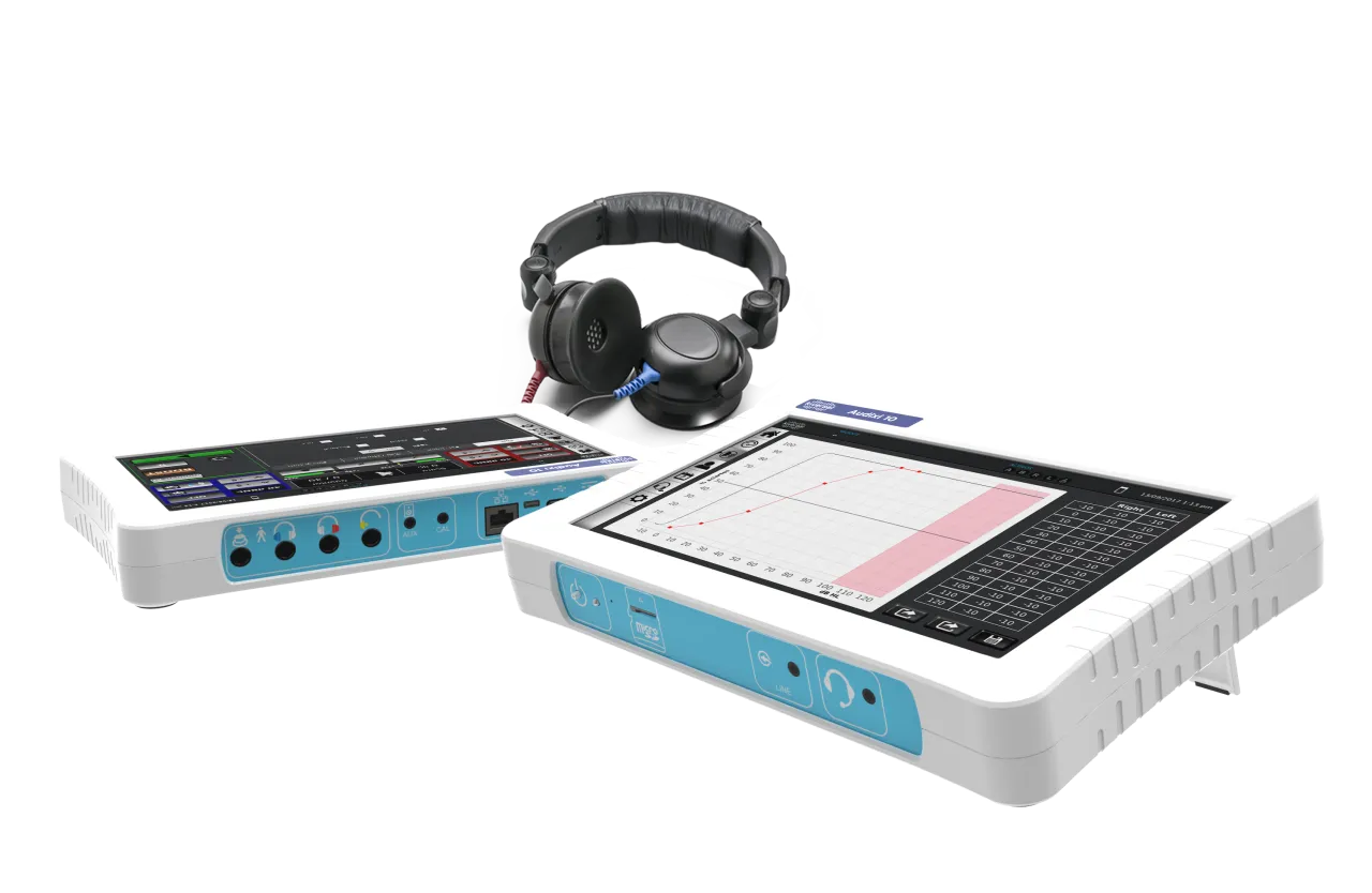 audiometria tonalna kabina słuchawki