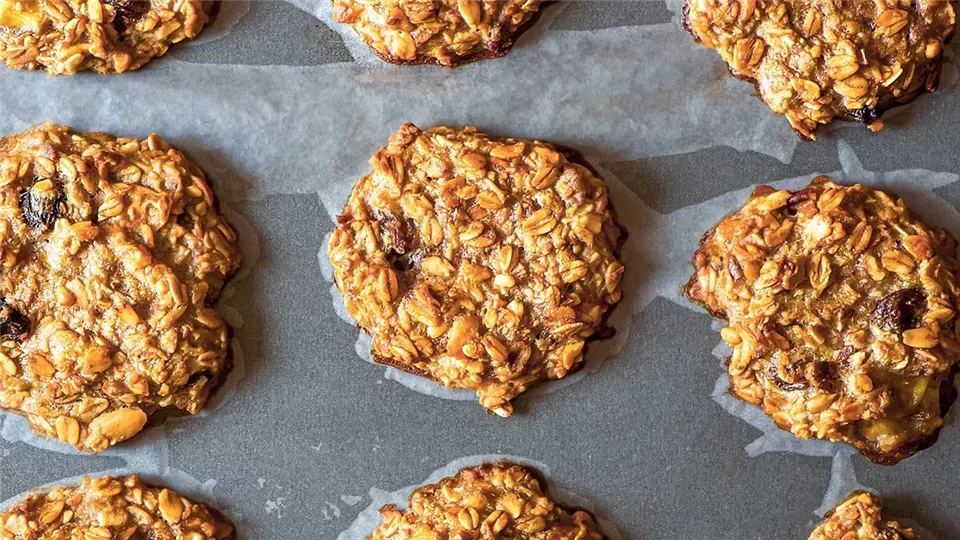 Zdrowe ciastka owsiane z bananem