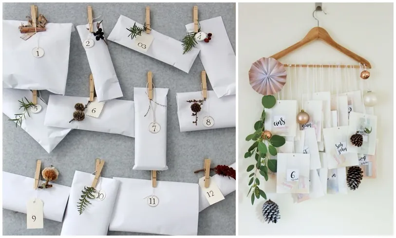 inspiracje kalendarz adwentowy DIY różne formy