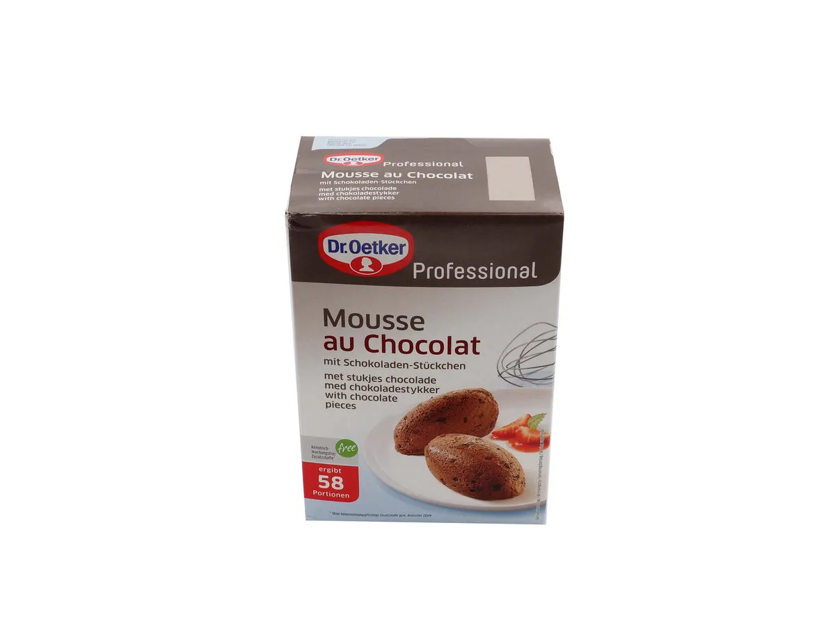 Dr Oetker Mousse au Chocolat Supermarkt Regal