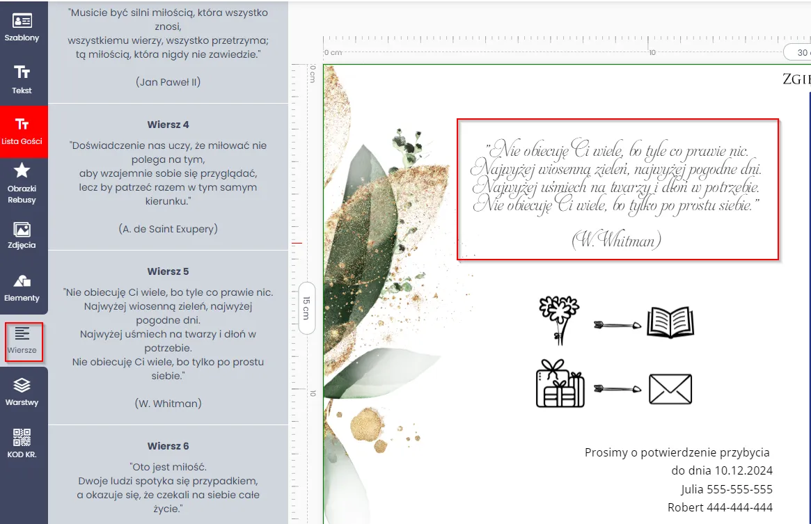 projektowanie zaproszenia word krok po kroku