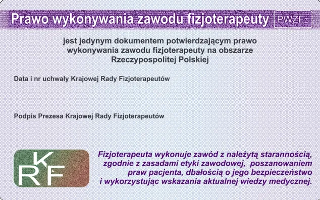 dokumenty prawne fizjoterapeuta