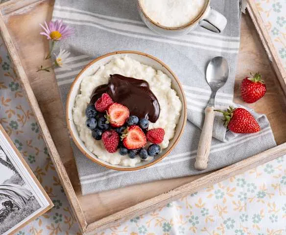 zbilansowane śniadanie płatki ryżowe