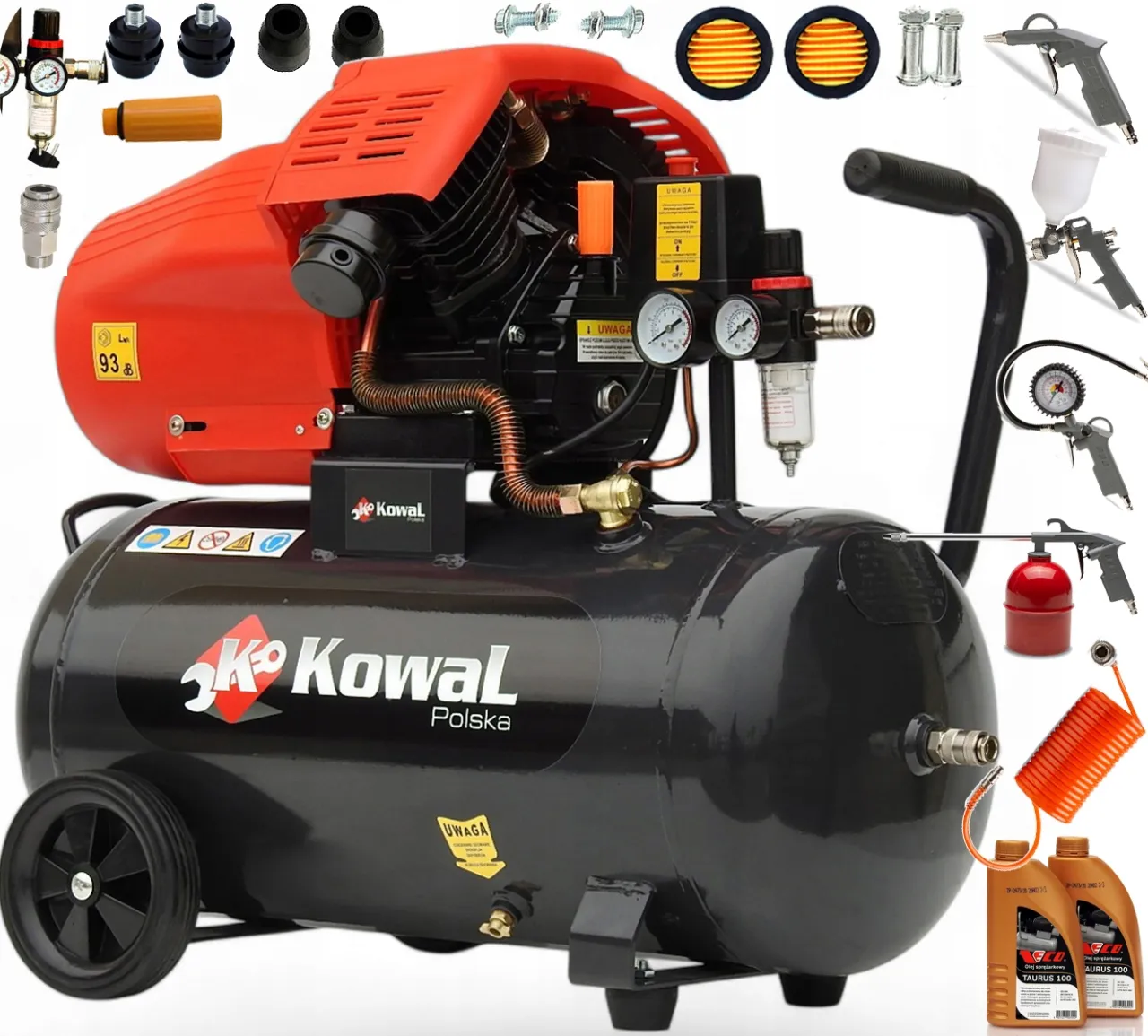 Kompresor 50L do malowania samochodu