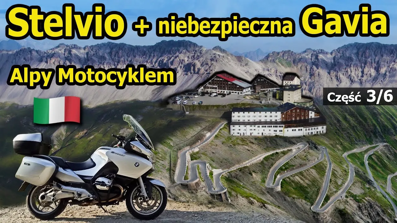 Motocykl na przełęczy Stelvio