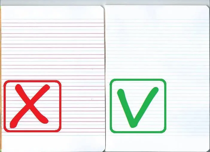 zeszyt w kratkę vs zeszyt w linie